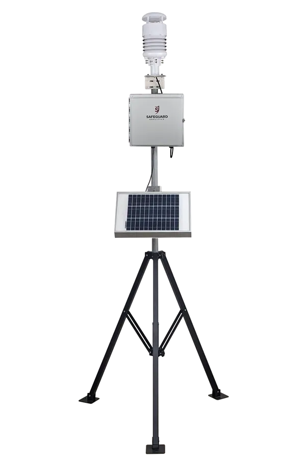 MET weather station on a solar-powered field tripod
