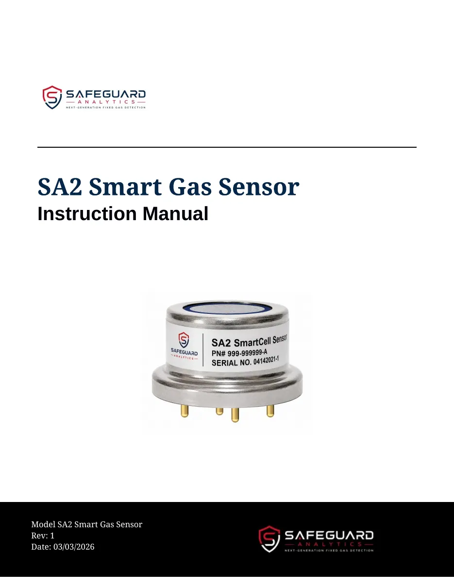 SA2 Smart Sensor Module Instruction Manual cover page