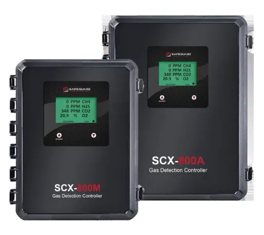 SCX gas detection control system with new Safeguard branding